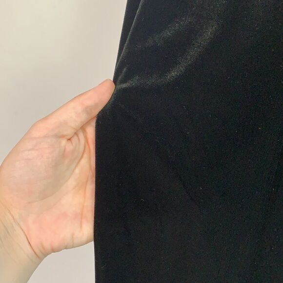 Giorgio Armani black velvet stretch slacks - Picture 6 of 7